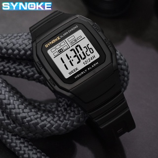[Sinoke Men Watch LED Display Timer 12/24 Horas Relógios Esportivos Digitais