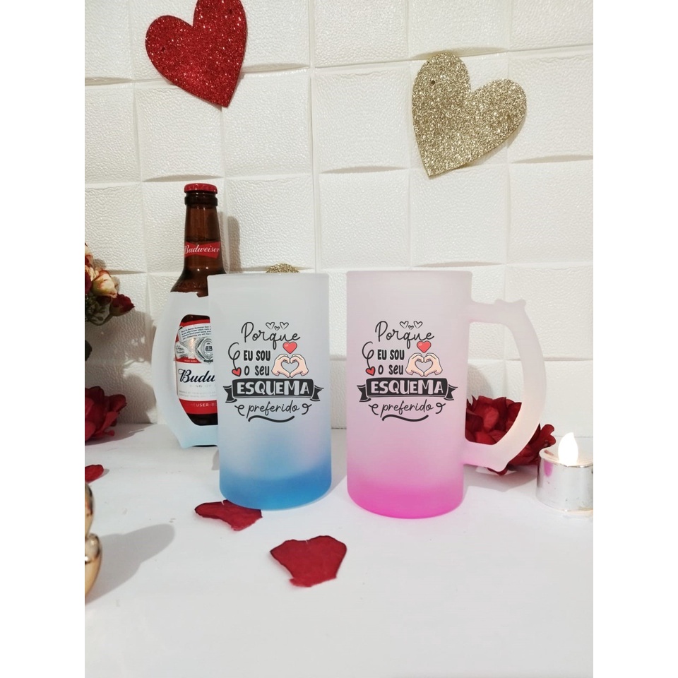 Caneca De Chopp Colorida Personalizada Shopee Brasil