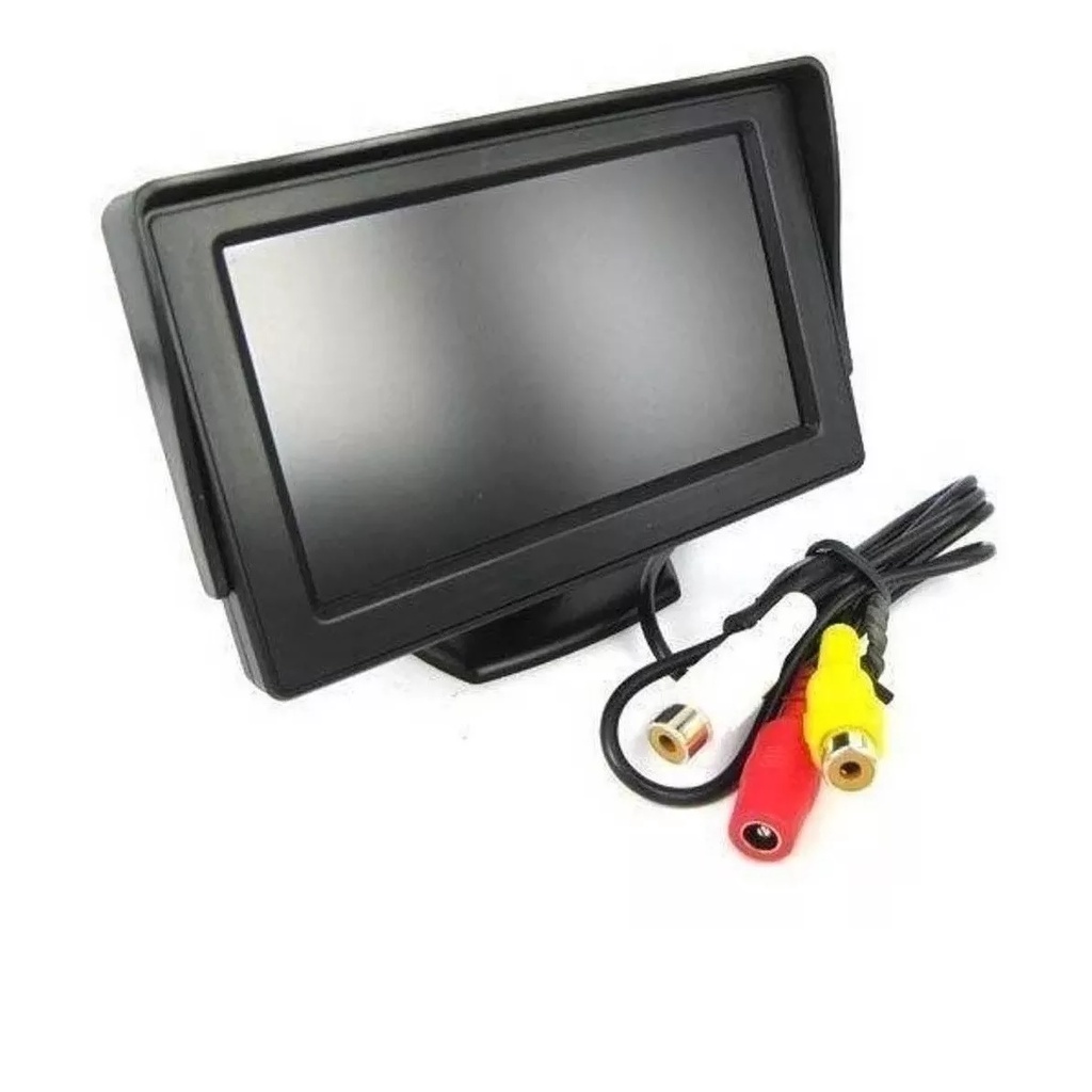 Tela Fixa Monitor Veicular 4.3 Vídeo Lcd P/câmera Ré Escolar | Shopee ...
