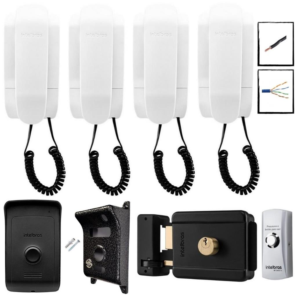 Kit Interfone Porteiro IPR 1010 Intelbras Com 3 Extensao | Shopee Brasil