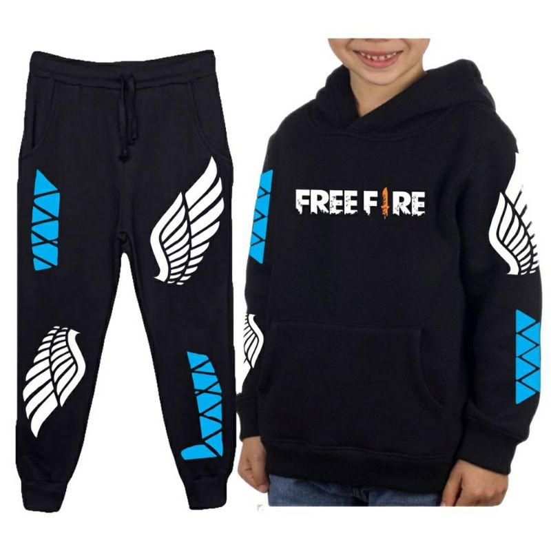 Moletom Free Fire Asa Angelical Masculino - Preto