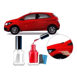 Tinta Tira Risco Automotivo Cor Carro Gm Onix 2013 2014 2015 2016 Vermelho Pepper