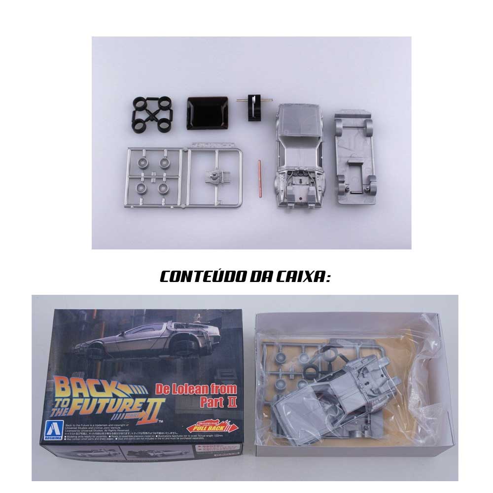 Aoshima Back To The Future Pullback Deloreanfrom PART II1/43