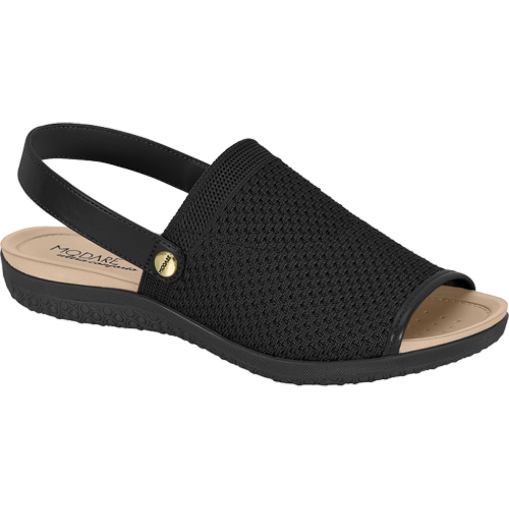 Sandália Modare Ultra conforto Feminina Tira Knit Larga Confortável ...