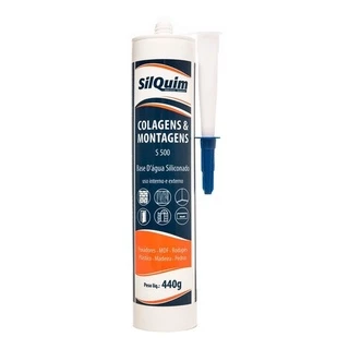 Silicone Acrílico Branco Adesivo Tubo Silquim 440 Gramas