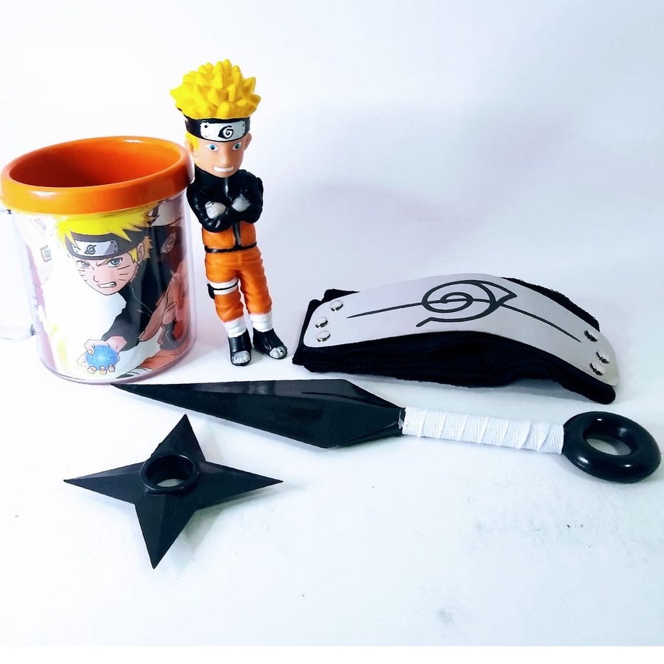 kit Bandana Naruto aldeia da folha Renegado, Kunai, Shuriken e Colar  Ajustável símbolo da aldeia da folha - Super Size Figure Collection - Kits  / Conjuntos de Joias e Bijuterias - Magazine Luiza