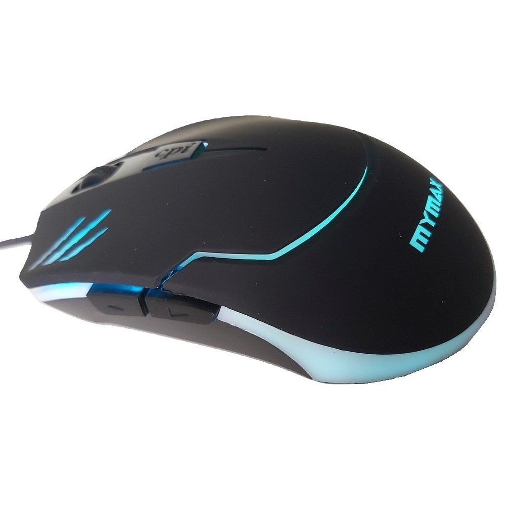 Mouse Gamer Tiger Preto Com Leds 2400dpi USB Botões Laterais 5 Botões ...
