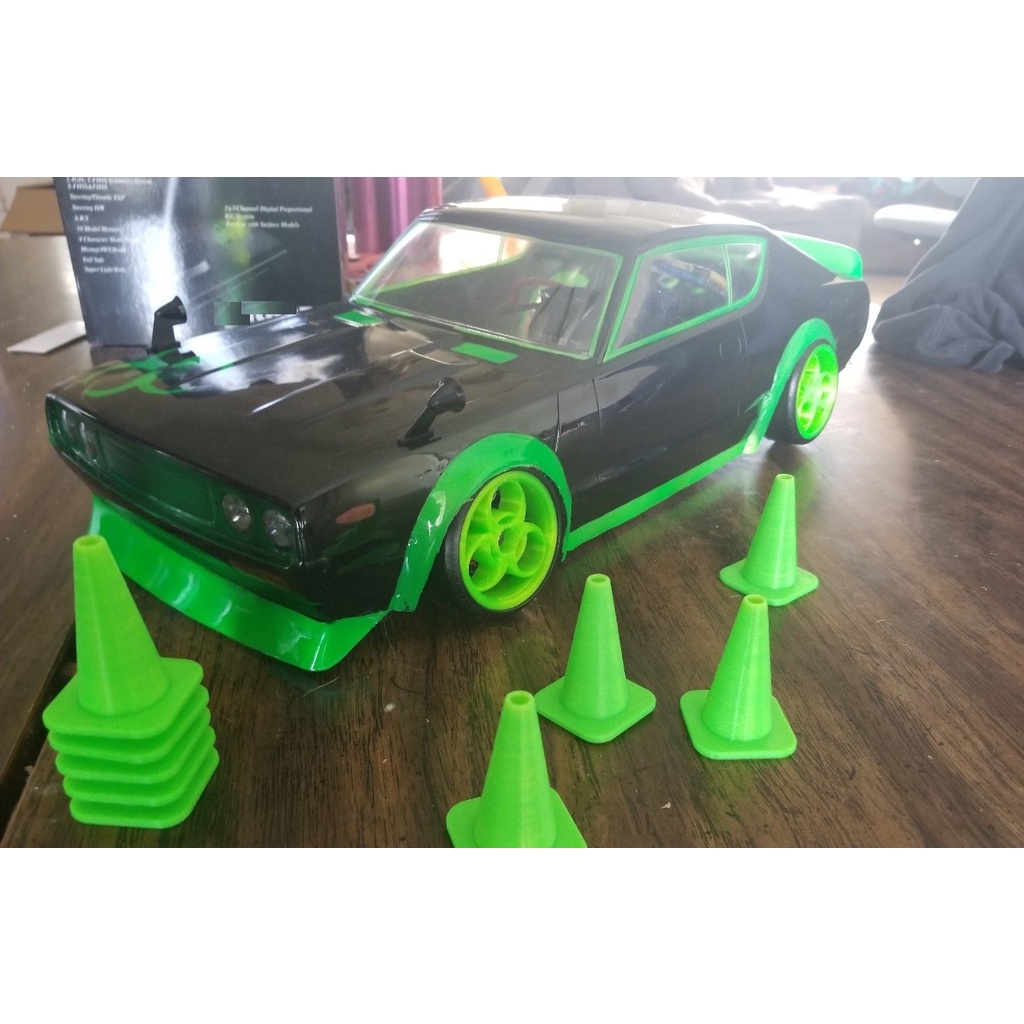 Carro Nissan Verde Skyline Elétrico RC Drift - 2.4GHz