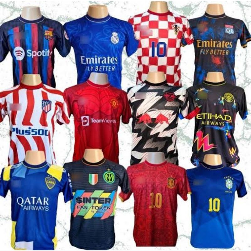 kit 30 camisa de times da europa 2023 no atacado | Shopee Brasil