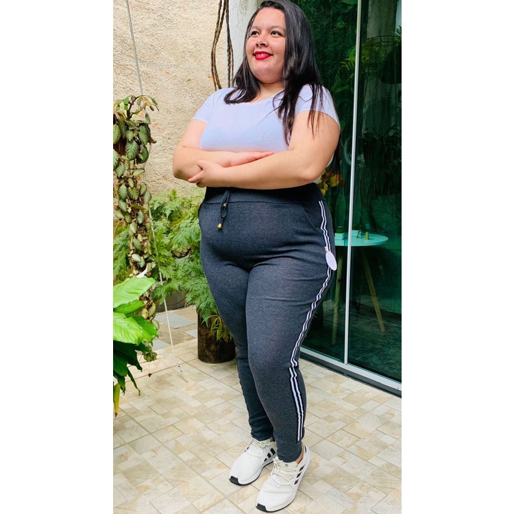 Macacão Plus Size Jogger Preto - Somos GG Moda Feminina Roupas Plus Size