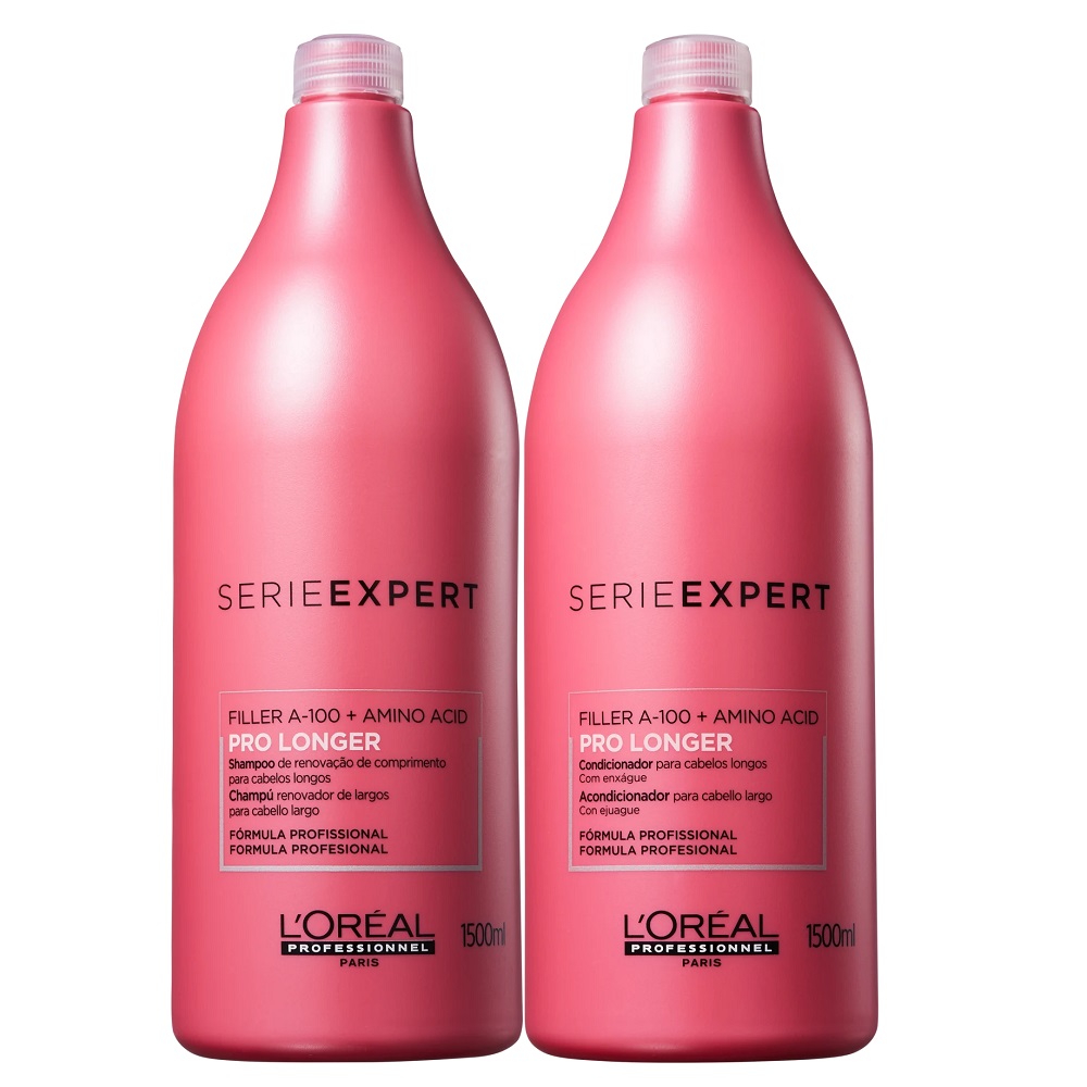 Kit Loreal Pro Longer Shampoo e Condicionador 1,5 Litros | Shopee Brasil