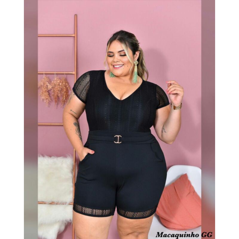 Macaquinho Plus Size Curvy