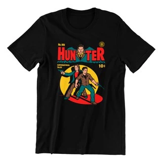 Camisa Camiseta Básica Unissex Hunter Supernatural Serie Personagens Comics