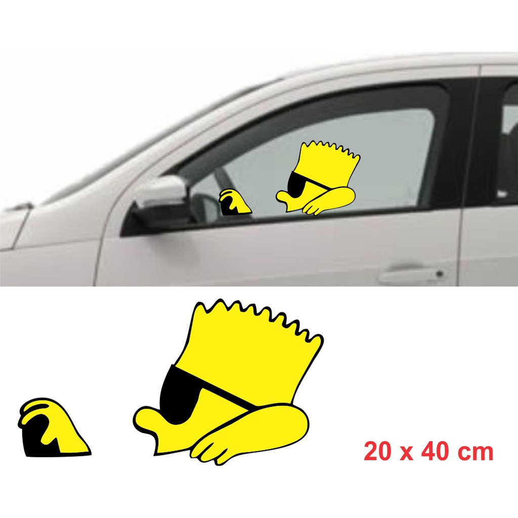 Adesivo Bart Simpson Dirigindo Shopee Brasil