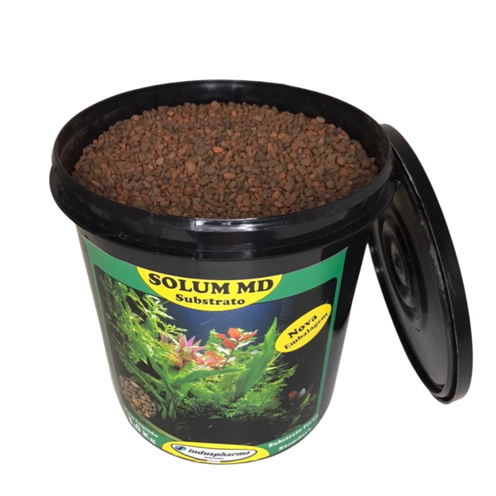 Substrato Fértil Solum Md (Médio) Grãos Médios 3,6L Induspharma - Para Aquário Plantado