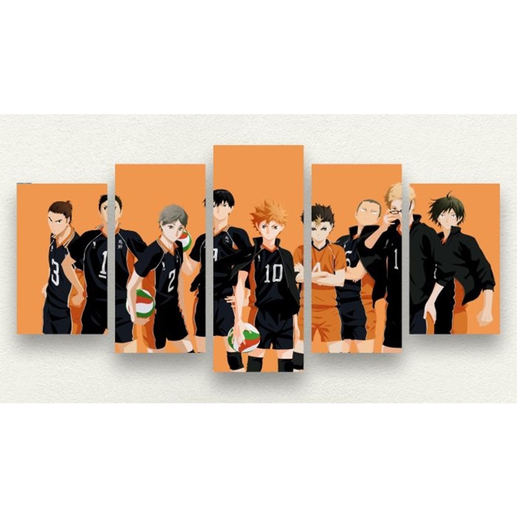 Quadro anime Haikyuu personagens 1 peça