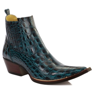 Bota Country Masculina Cano Curto Bico Fino Country Couro Dubai