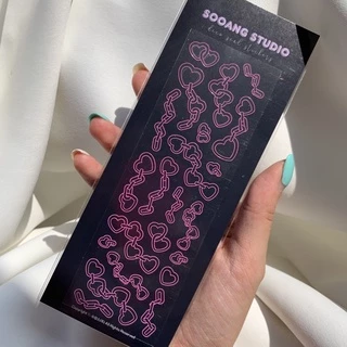 [SOOANG STUDIO] Love chains/pink/Holographic/Transparent Korean stickers