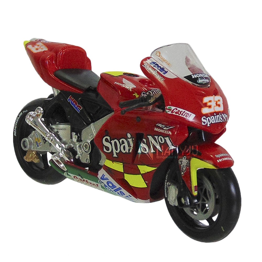 Miniatura moto de corrida Honda Rc211V GP Maisto motinha metal