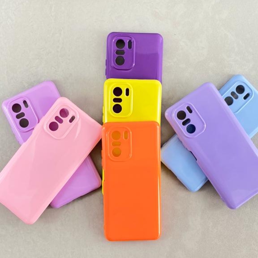 Capa Xiaomi Poco F3 Mi 11i Silicone Envernizado Aveludada Protege Câmera Colorida Capinha Anti 5884