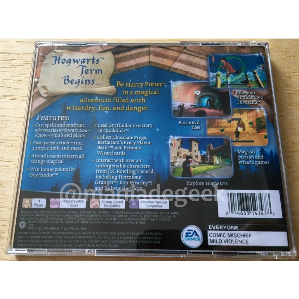 Jogo Harry Potter e a Pedra Filosofal de Play1 PsOne | Shopee Brasil