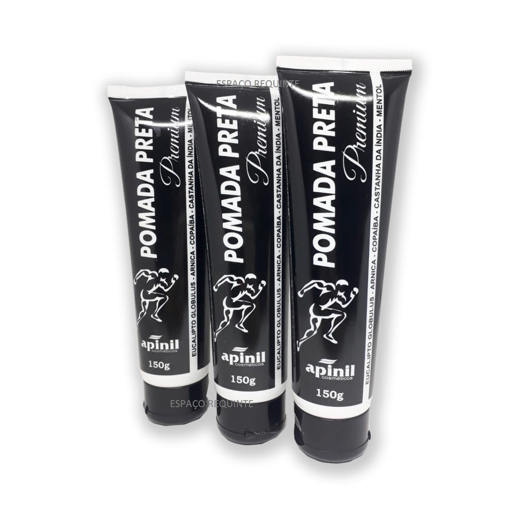 Kit com 6 Pomada Massageadora Preta Premium Para Dor Apinil | Shopee Brasil