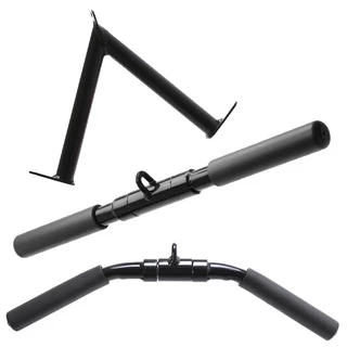 Kit 3 Puxadores Reto / Curvado / V Crossover Pulley Academia Musculação