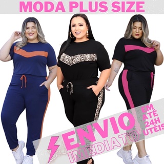 Conjunto em Moletinho Plus Size - Moda Maior