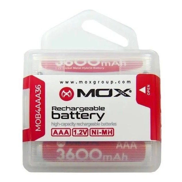 Pilha Recarregável AAA 1000mah MOX com 2 Unidades