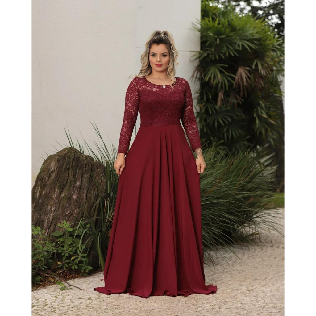 Vestidos longos best sale evangelicos para casamento