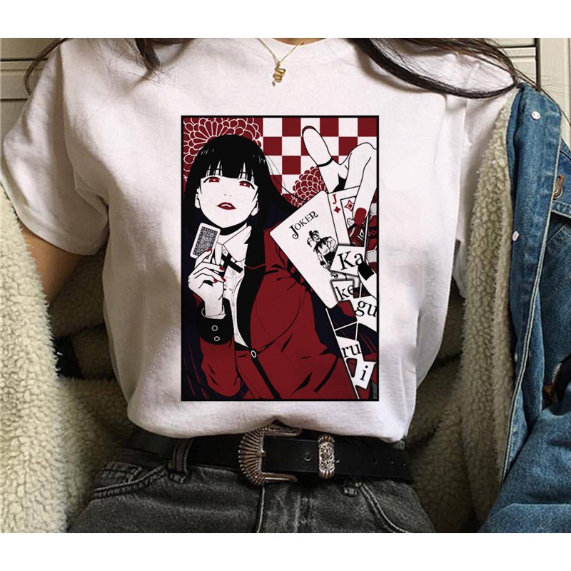 Camiseta Feminina Anime Kakegurui Yumeko Kirari Saotome Unissex