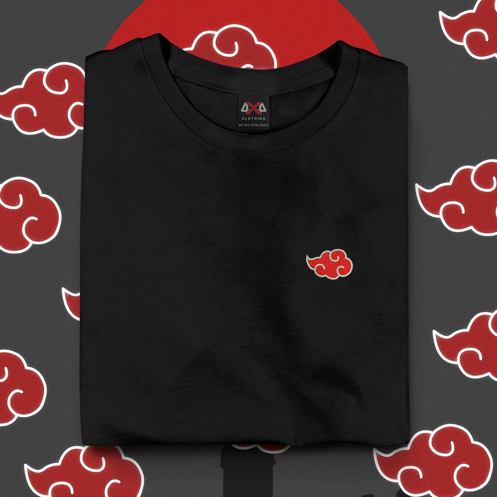 Camiseta Camiseta Naruto Shippuden Camisa Feminina Nuvem Akatsuki Blus -  Criativa Ninja - Camisetas e Moletons Personalizados