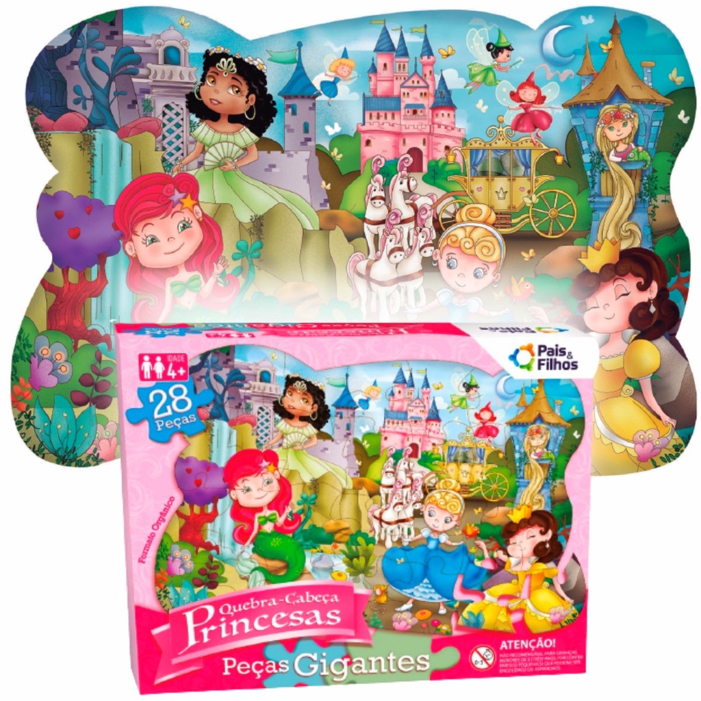 Quebra Cabeça Das Princesas De 28 Peças Grandes Para Meninas | Shopee ...