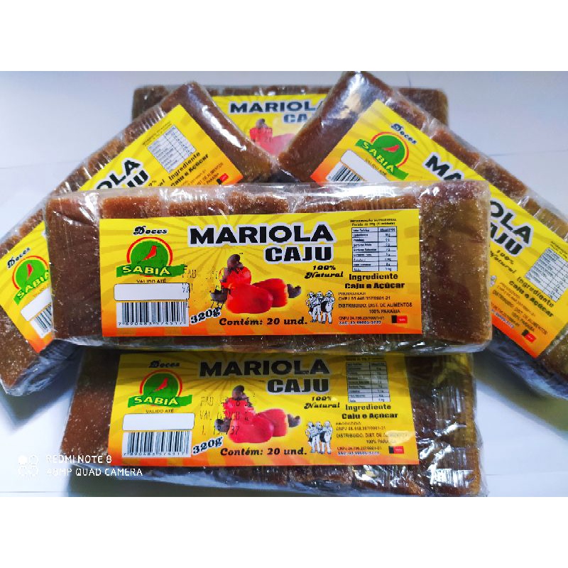 Doce Mariola Caju 320g - Contém 20 Unid. - Direto da Paraíba