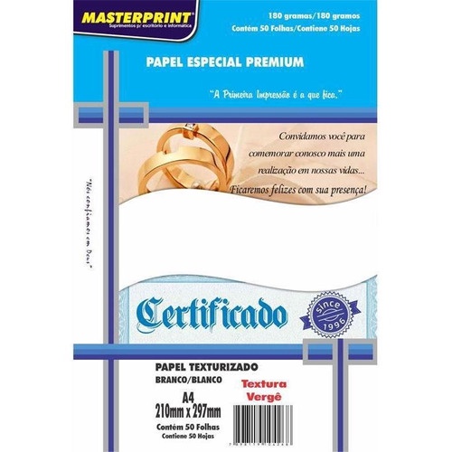 Papel Texturizado 50 Folhas A4 Verge Branco 180g Masterprint Shopee Brasil 2845