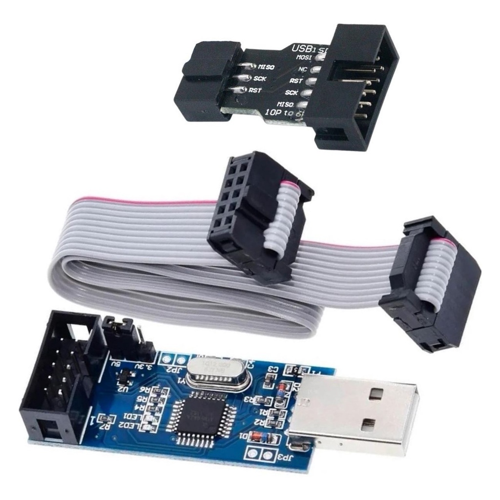 Scheda Adattatore Da 10 Pin A 6 Pin + Programmatore USBASP USBISP - Foto 3