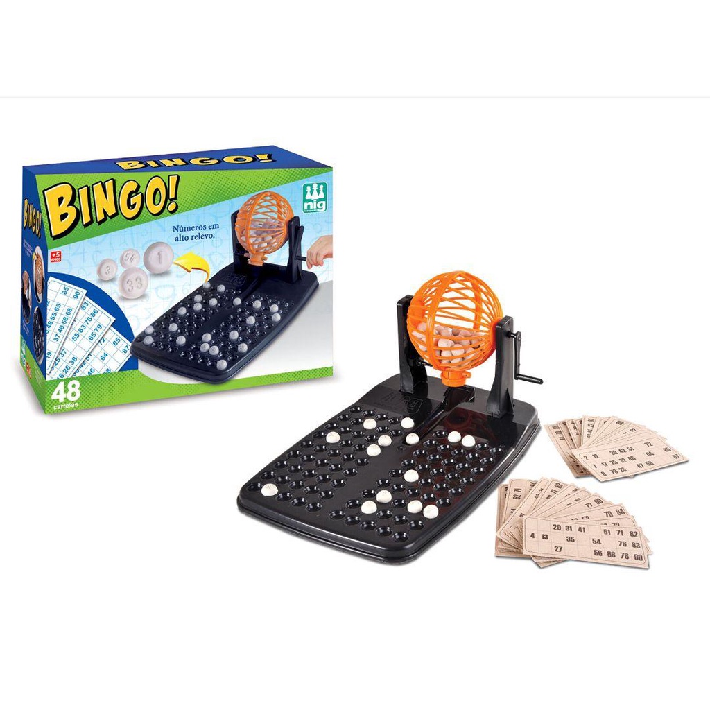 Jogo Bingo 24 Cartelas 90 Bolinhas Tômbola Infantil - A Colorida Utilidades