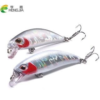 HENGJIA 1Pcs 58mm/5.4g Afundamento Da Isca Artificial Luminosa De 20 Cores Dura Eyes Umpan High Carbon Steel Fishing HooKs