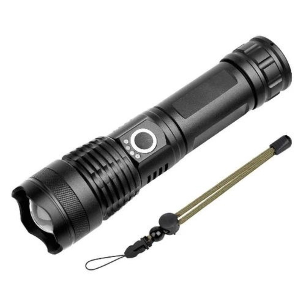 T9 lanterna Tática Recarregável Super Potente para Caça Pesca Caminhada ...