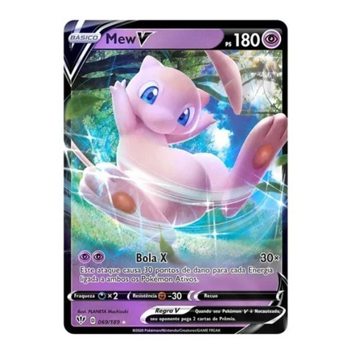 50 Cartas Pokemon Nenhuma Repetida Com 01 Ultra Rara Mew