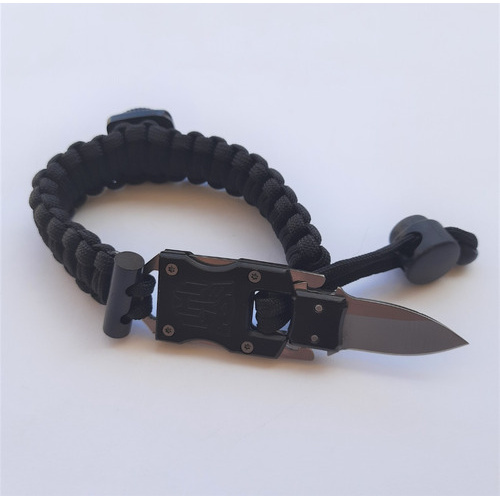Faca Tática Pulseira De Sobrevivência Paracord Com Bússola