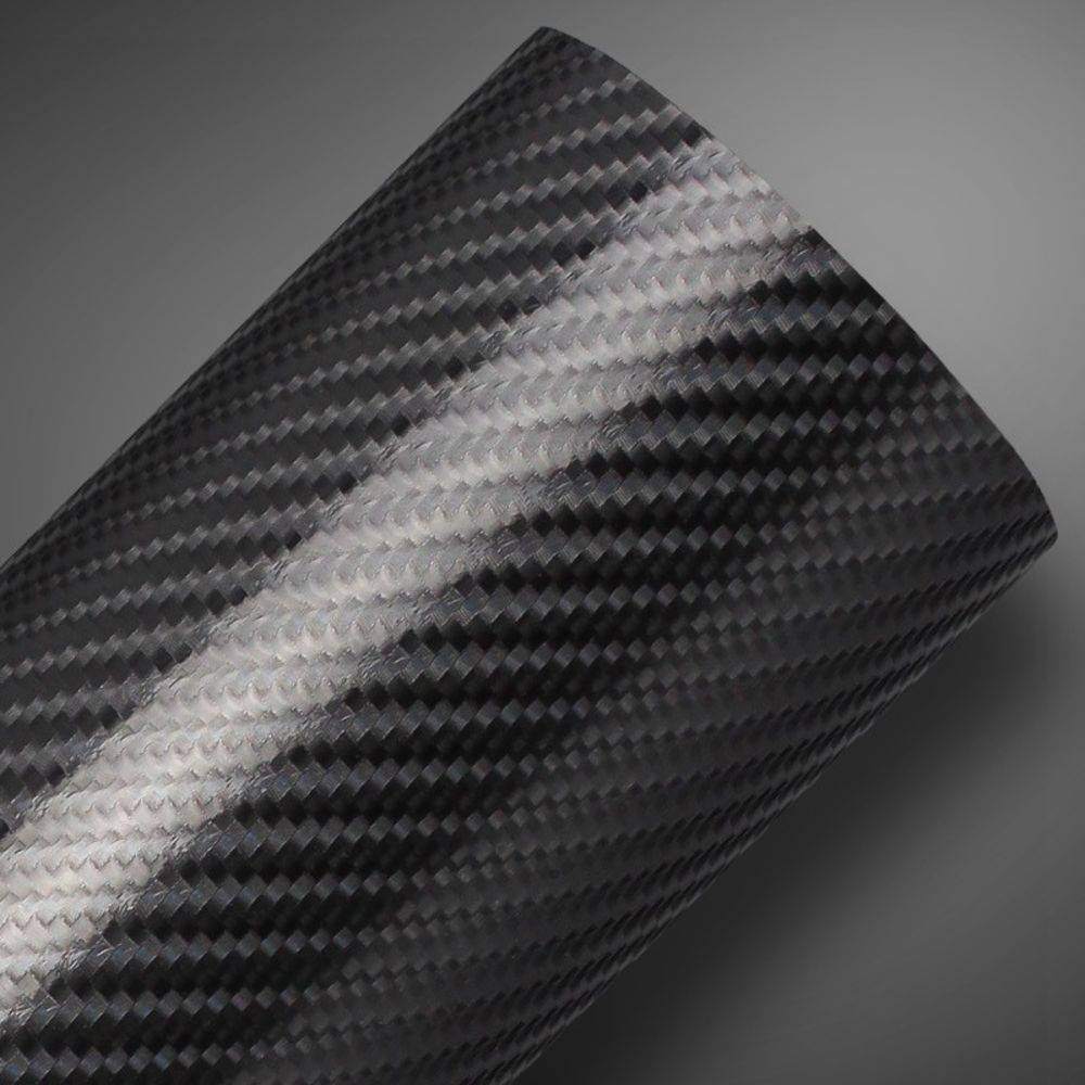 Adesivo 1,50m Fibra de Carbono 4D Externo e Interno, alta durabilidade, antibolhas.