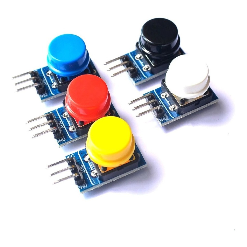 Kit Módulo Botão Chave Tactil 12x12 Arduino + Capa