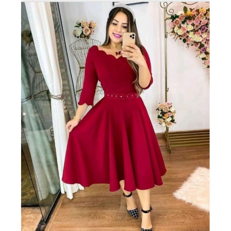 Vestido de veludo store rodado