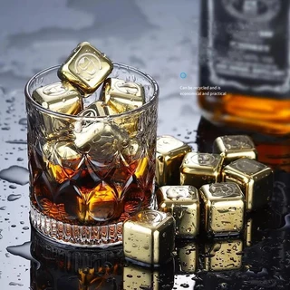 Cubos De Gelo De Aço Inoxidável, Reutilizável Childling Pedras Para Whisky Vinho, Manter Seu Bebida Frio Longer, Teste De SGS Passa