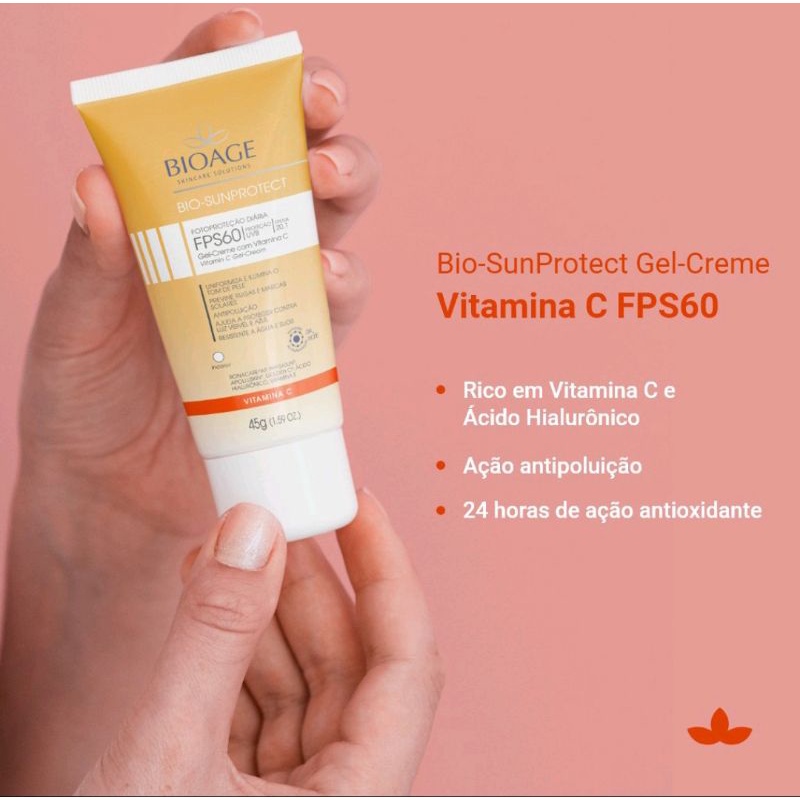 Bio Sunprotect Gel Creme Vitamina C Incolor Fps Biaoge G Shopee