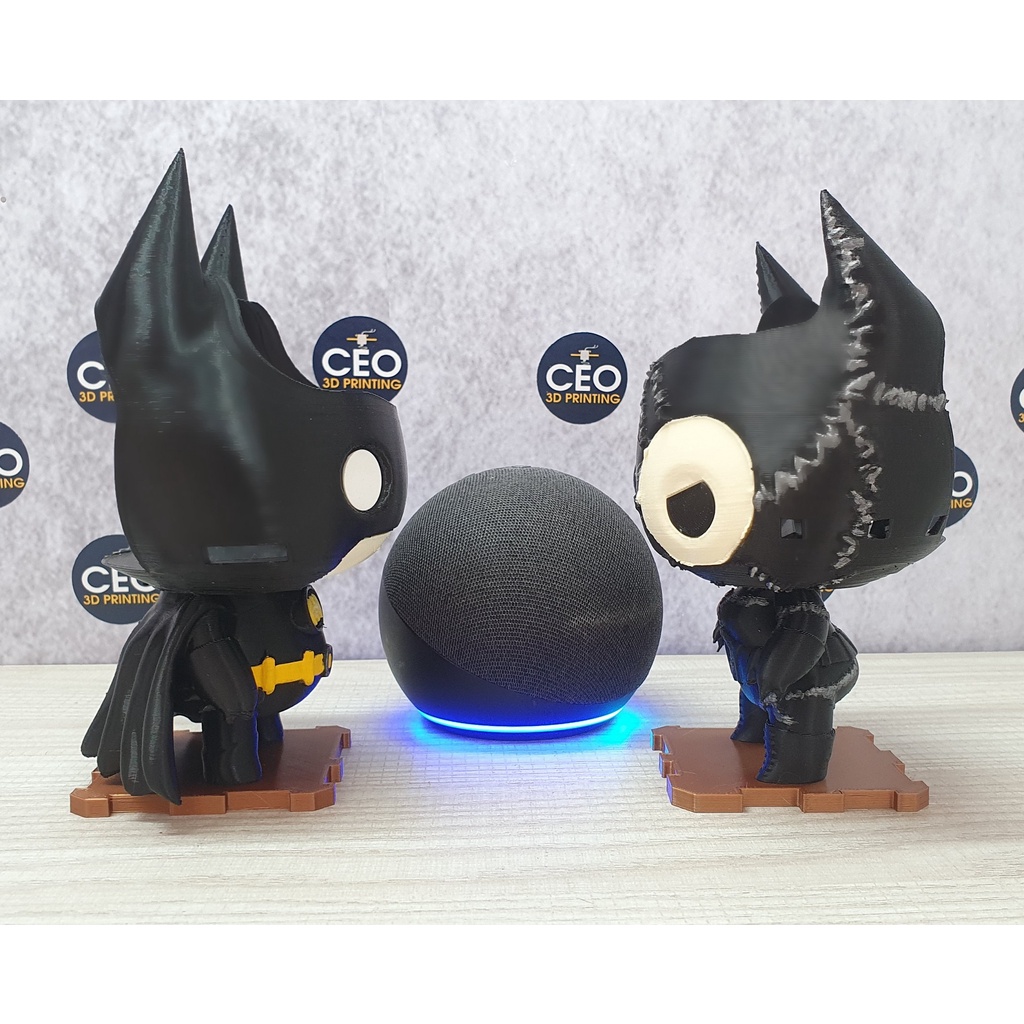 Suporte Alexa Echo Dot 4 e Echo Dot 5 - Batman Ou Mulher Gato Presente ...