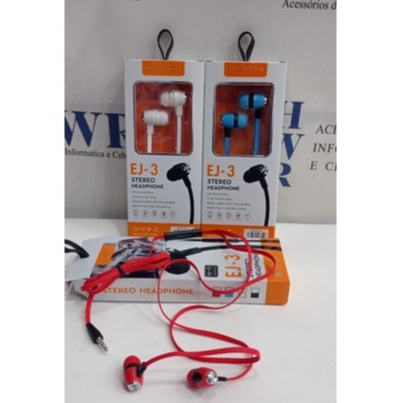 Fone De Ouvido Original P2 Com Microfone H'Maston Ej-5