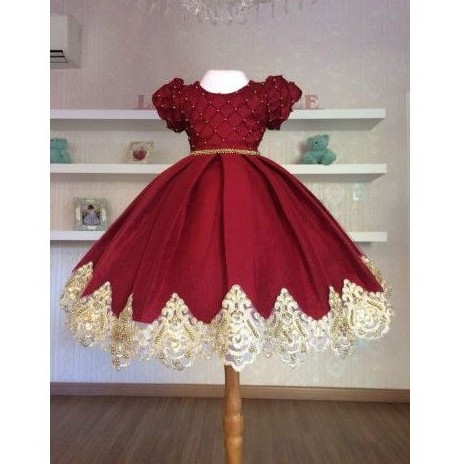 Vestido para sale daminha marsala