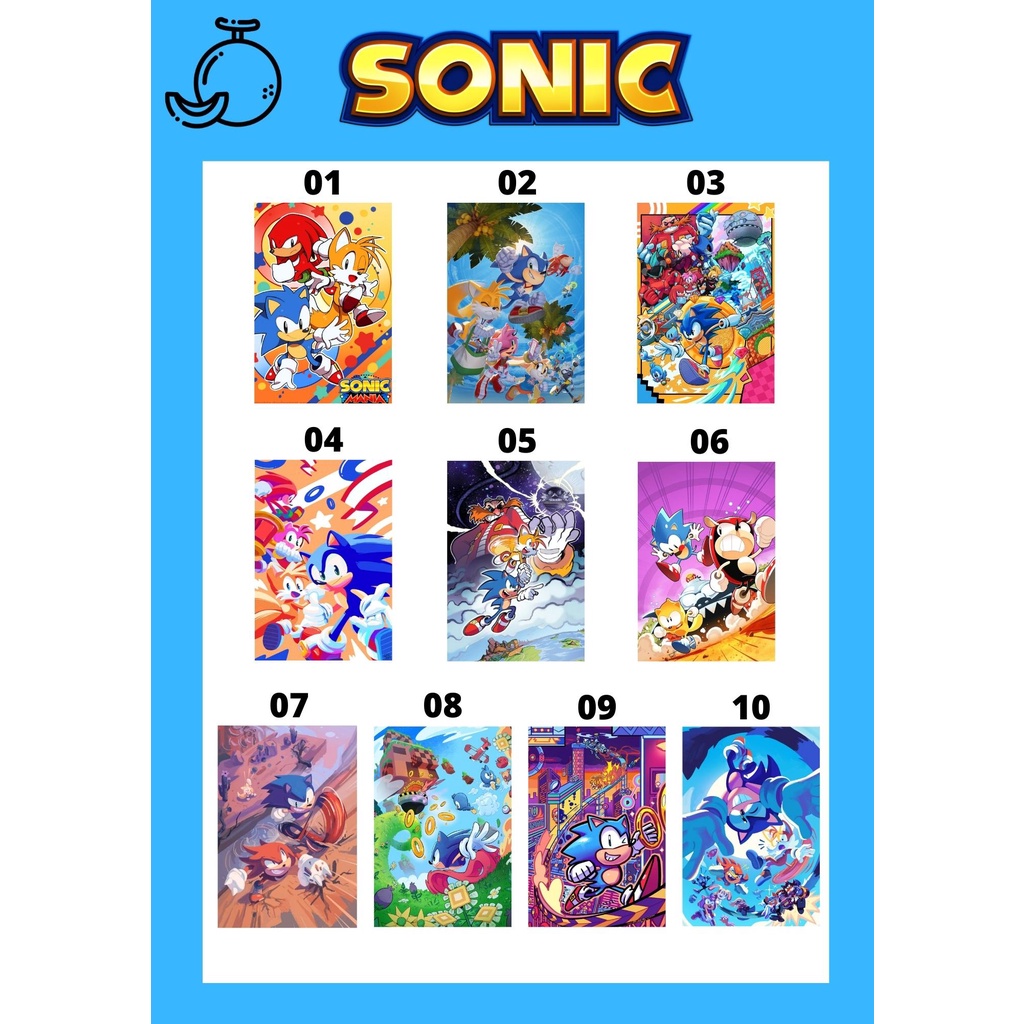 Painel Redondo Sonic - Arte Para Impressão #002